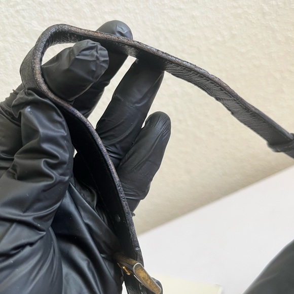 Prada Black Nylon Shoulder Bag with Gold Accents - Picture 14 of 15